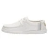 Wally Break Stitch - White -Heydude 110790160 WALLY LINEN NATURAL WHITE 01