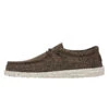 Wally Linen - Dark Brown 2 Wally Linen - Dark Brown -Heydude 112471628 WALLY ECO LINEN DARK BROWN LEFT 1