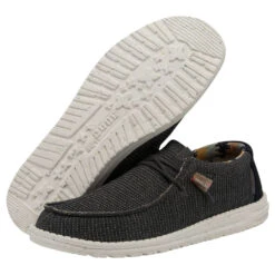 Wally Knit - Charcoal 10 Wally Knit - Charcoal -Heydude 112474007 WALLY ECO SOX CHARCOAL LEFT 3