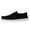 Wally Slub Canvas - Black -Heydude 40009 001 WALLYSLUBCANVAS BLACK LEFTSIDE