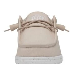 Wally Slub Canvas - Natural -Heydude 40009 106 WALLYSLUBCANVAS NATURAL LEFTFRONT