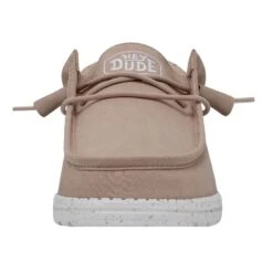 Wally Slub Canvas - Tan 11 Wally Slub Canvas - Tan -Heydude 40009 265 WALLYSLUBCANVAS TAN LEFTFRONT