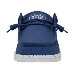 Wally Slub Canvas - True Blue 11 Wally Slub Canvas - True Blue -Heydude 40009 428 WALLYSLUBCANVAS TRUEBLUE LEFTFRONT