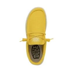 Wally Slub Canvas - Empire Yellow -Heydude 40009 76I WALLYSLUBCANVAS EMPIREYELLOW LEFTTOP
