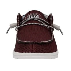 Wally Sox Triple Needle - Karanda Red -Heydude 40020 6VF WALLYSOXTRIPLENEEDLE KARANDARED LEFTFRONT