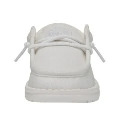 Wally Toddler Slub Canvas - White -Heydude 40029 100 WALLYTODDLERSLUBCANVAS WHITE LEFTFRONT