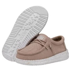 Wally Toddler Slub Canvas - Tan -Heydude 40029 265 WALLYTODDLERSLUBCANVAS TAN PAIRBOTTOM