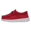Wally Toddler Slub Canvas - Red -Heydude 40029 610 WALLYTODDLERSLUBCANVAS RED LEFTSIDE 1