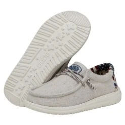 Wally Youth - Off White Patriotic -Heydude 40040 1K1 WALLYYOUTH OFFWHITEPATRIOTIC PAIRBOTTOM