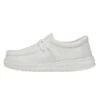 Wally Youth Slub Canvas - White -Heydude 40044 100 WALLYYOUTHSLUBCANVAS WHITE LEFTSIDE