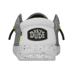 Wally Youth Sox - Stone White 12 Wally Youth Sox - Stone White -Heydude 40049 1KA WALLYYOUTHSOX STONEWHITE LEFTBACK