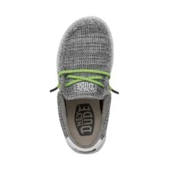 Wally Youth Sox - Stone White 13 Wally Youth Sox - Stone White -Heydude 40049 1KA WALLYYOUTHSOX STONEWHITE LEFTTOP