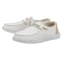 Heydude -Heydude 40059 1KJ WENDY CHAMBRAY WOVEN WHITE SAND LEFT 2