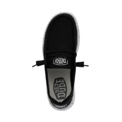 Wendy Slub Canvas - Black 13 Wendy Slub Canvas - Black -Heydude 40063 001 WENDY SLUB CANVAS BLACK LEFT 6