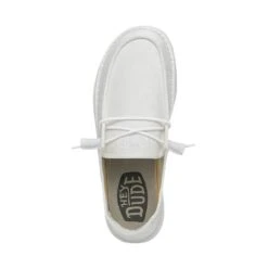 Wendy Slub Canvas - White -Heydude 40063 100 WENDY SLUB CANVAS WHITE LEFT 6