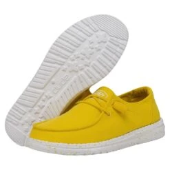 Wendy Slub Canvas - Empire Yellow -Heydude 40063 76I WENDYSLUBCANVAS EMPIREYELLOW PAIRBOTTOM