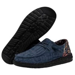 Wendy Funk Slub Blanket - Midnight Rain 10 Wendy Funk Slub Blanket - Midnight Rain -Heydude 40066 4MK WENDYFUNKSLUBBLANKET MIDNIGHTRAIN PAIRBOTTOM