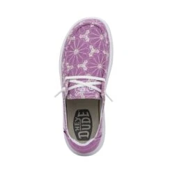 Wendy Rise Eyelet - Violet -Heydude 40075 508 WENDY RISE EYELET VIOLET LEFT 6