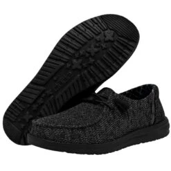 Wendy Sox Micro - Total Black -Heydude 40078 0XJ WENDY SOX MICRO TOTAL BLACK LEFT 3