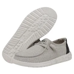Wendy Woven - Light Grey -Heydude 40098 007 WENDYWOVEN LIGHTGREY PAIRBOTTOM