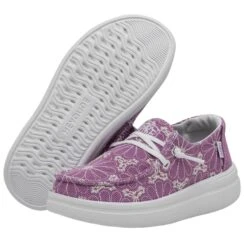 Wendy Youth Rise Eyelet - Violet -Heydude 40108 508 WENDY YOUTH RISE EYELET VIOLET LEFT 3