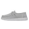 Wendy Youth Slub Canvas - Light Grey 1 Wendy Youth Slub Canvas - Light Grey -Heydude 40143 007 WENDYYOUTHSLUBCANVAS LIGHTGREY LEFTSIDE