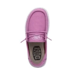 Wendy Youth Slub Canvas - Violet -Heydude 40143 508 WENDY YOUTH SLUB CANVAS VIOLET LEFT 6