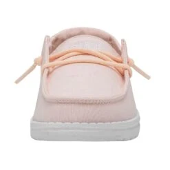 Wendy Youth Slub Canvas - Pink 11 Wendy Youth Slub Canvas - Pink -Heydude 40143 680 WENDY YOUTH SLUB CANVAS PINK LEFT 4