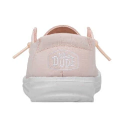 Wendy Youth Slub Canvas - Pink 12 Wendy Youth Slub Canvas - Pink -Heydude 40143 680 WENDY YOUTH SLUB CANVAS PINK LEFT 5
