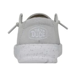 Wendy Toddler Slub Canvas - Light Grey -Heydude 40144 007 WENDYTODDLERSLUBCANVAS LIGHTGREY LEFTBACK