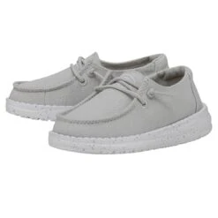 New Release -Heydude 40144 007 WENDYTODDLERSLUBCANVAS LIGHTGREY PAIRSIDE