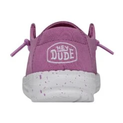 Wendy Toddler Slub Canvas - Violet -Heydude 40144 508 WENDYTODDLERSLUBCANVAS VIOLET LEFTBACK