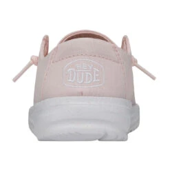 Wendy Toddler Slub Canvas - Pink 12 Wendy Toddler Slub Canvas - Pink -Heydude 40144 680 WENDYTODDLERSLUBCANVAS PINK LEFTBACK