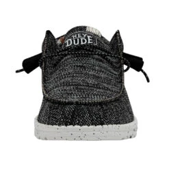 Wally Sox Stitch Wide - Black White -Heydude 40161 0YH WALLYSOXSTITCH BLACKWHITE LEFTFRONT 1