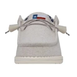 Wally Texas Canvas - Off White 11 Wally Texas Canvas - Off White -Heydude 40380 1LB WALLYTEXASCANVAS OFFWHITE LEFTFRONT