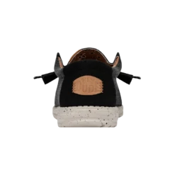 Wally Washed Canvas - Black -Heydude FW23 M 40296 001 WALLY WASHED CANVAS BLACK LEFT BACK