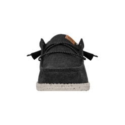 Wally Washed Canvas - Black -Heydude FW23 M 40296 001 WALLY WASHED CANVAS BLACK LEFT FRONT