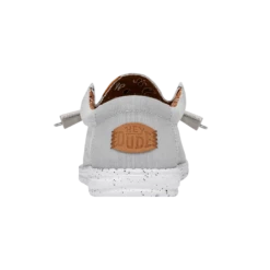 Wally Washed Canvas - Light Grey -Heydude FW23 M 40296 007 WALLY WASHED CANVAS LIGHT GREY LEFT BACK