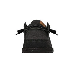 Wally Washed Canvas - Black/Black -Heydude FW23 M 40296 060 WALLY WASHED CANVAS BLACK BLACK LEFT FRONT