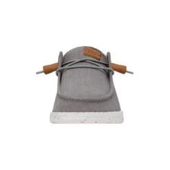 Wendy Washed Canvas - Grey -Heydude FW23 W 40297 030 WENDY WASHED CANVAS GREY LEFT FRONT