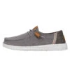 Wendy Washed Canvas - Grey 2 Wendy Washed Canvas - Grey -Heydude FW23 W 40297 030 WENDY WASHED CANVAS GREY LEFT PROFILE