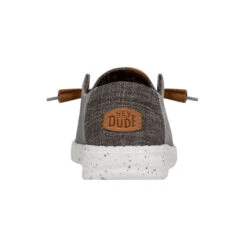 Wendy Washed Canvas - Grey -Heydude FW23 W 40297 030 WENDY WASHED CANVAS GREY RIGHT BACK