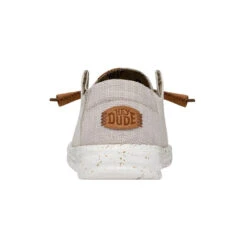 Wendy Washed Canvas - Cream -Heydude FW23 W 40297 13R WENDY WASHED CANVAS CREAM LEFT BACK