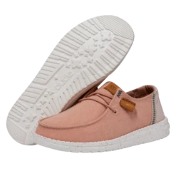 Wendy Washed Canvas - Rose Dust -Heydude FW23 W 40297 6WK WENDY WASHED CANVAS ROSE CLOUD LEFT PAIROUTSOLE